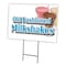 Signmission Old Fashioned Milkshaks Yard & Stake outdoor plastic coroplast window, 2436 Old Fashioned Milkshaks C-2436 Old Fashioned Milkshaks - alternate 1